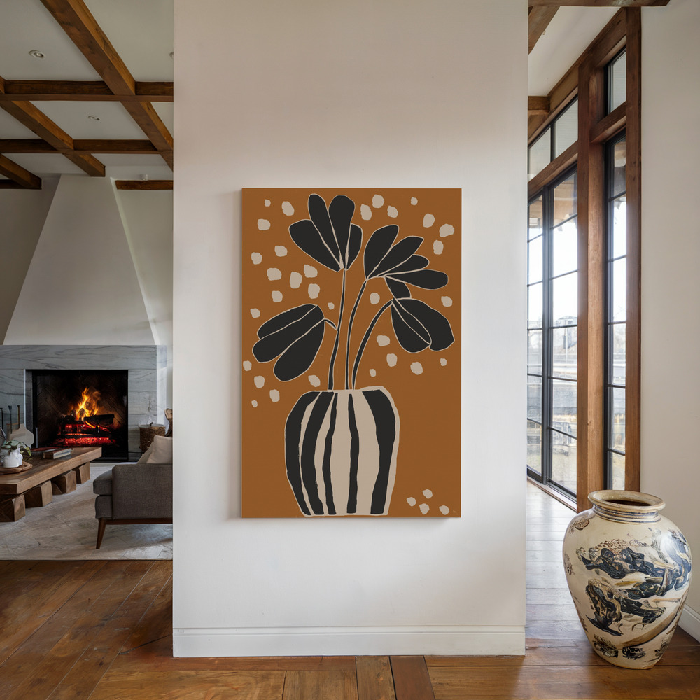 Lienzo - Ochre Still Life No 4 junto a la chimenea