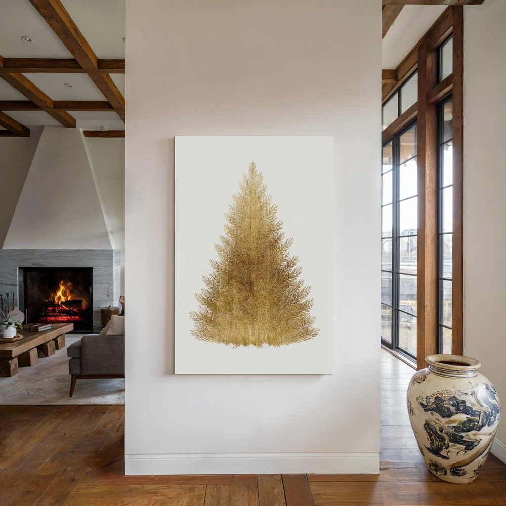 Canvas print - A Merry Christmas by the fireplace