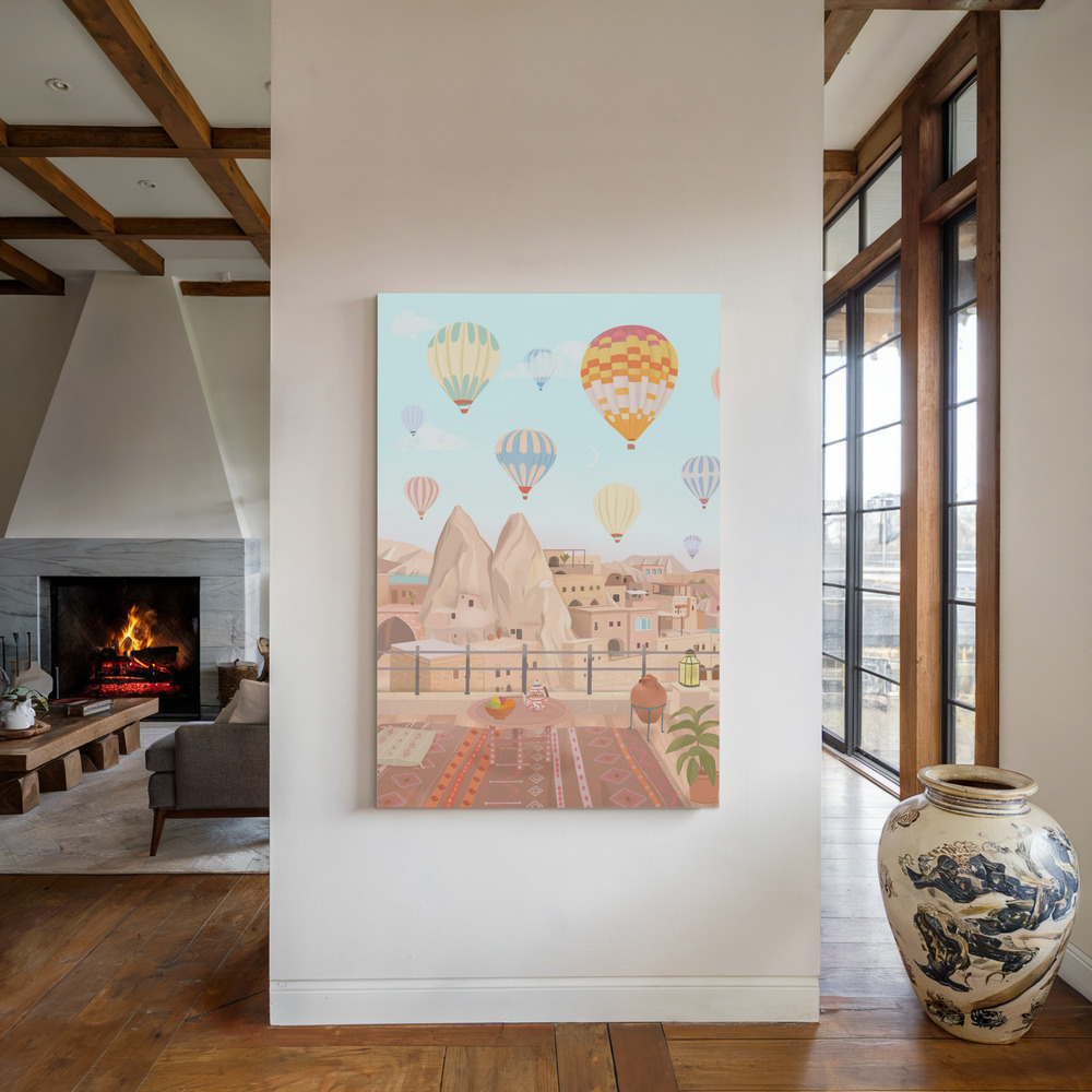 Canvas print - Cappadokia by the fireplace