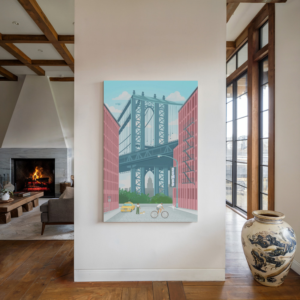 Stampe su tela - Dumbo, New York accanto al camino