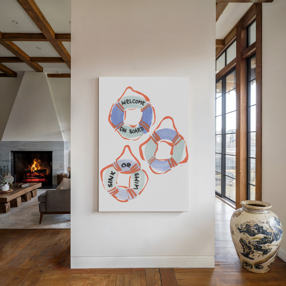 Toile - Swim or Sink au coin du feu