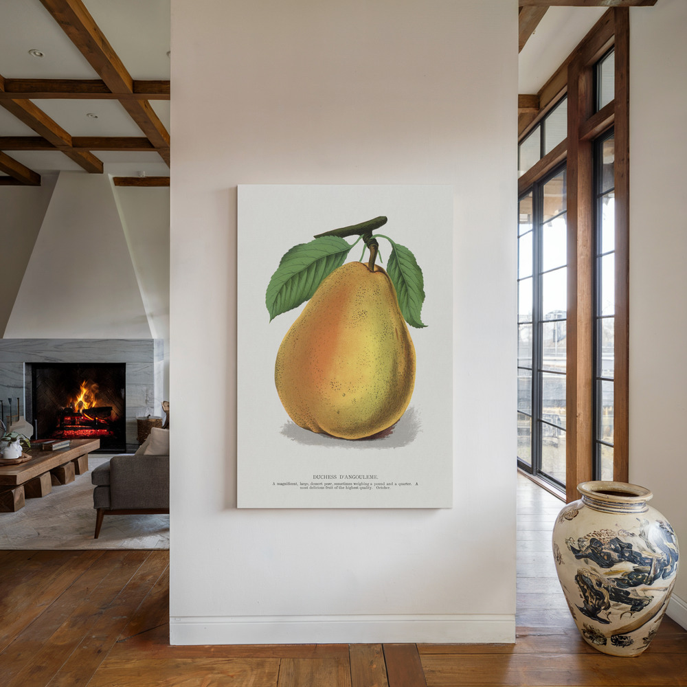Canvas print - Duchess D'angouleme Pear Lithograph by the fireplace