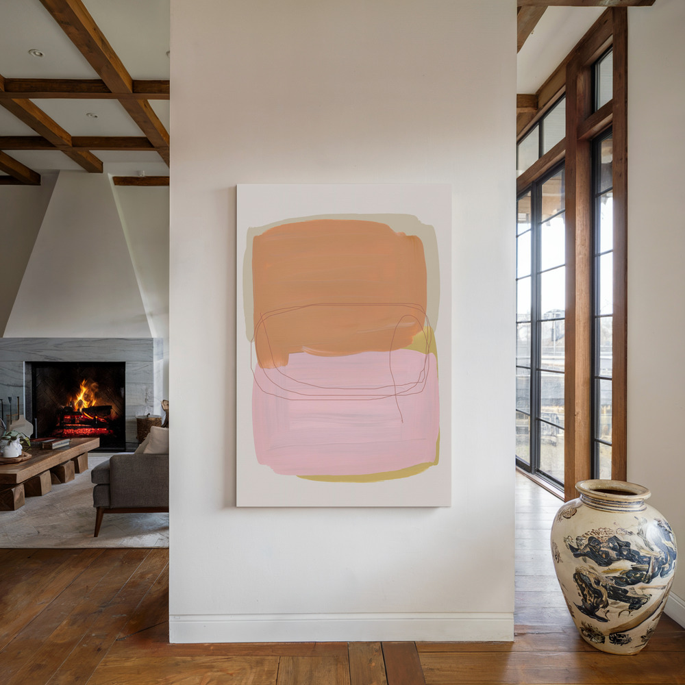 Toile - Abstract Brush Strokes 121 au coin du feu