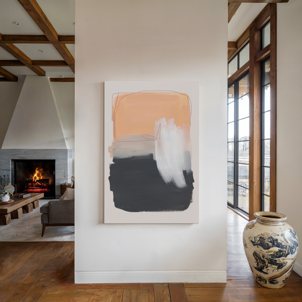 Toile - Abstract Brush Strokes 122 au coin du feu