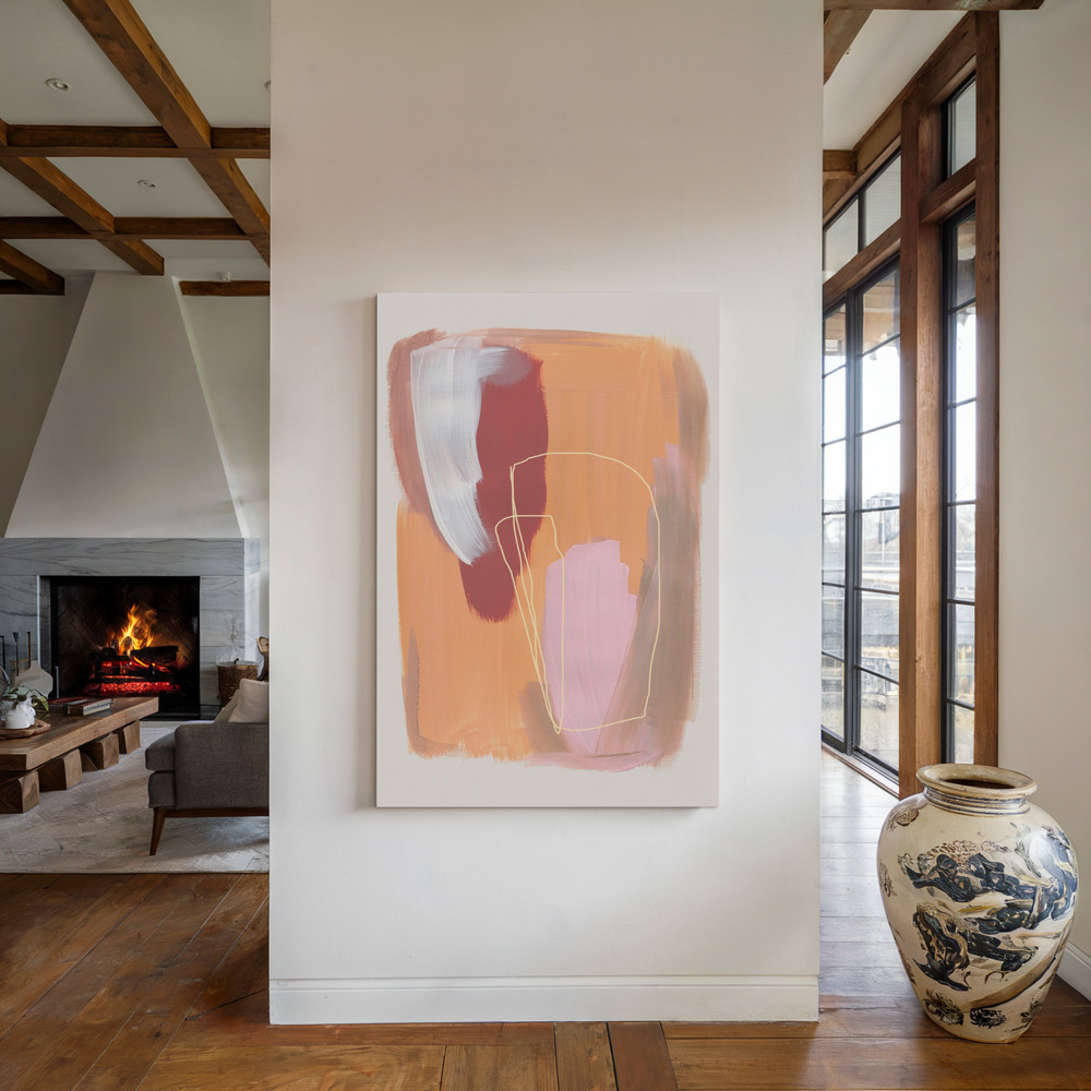Lienzo - Abstract Brush Strokes 125 junto a la chimenea