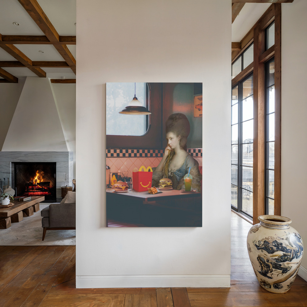 Canvas taulu - You Left Me Thrown takan ääressä