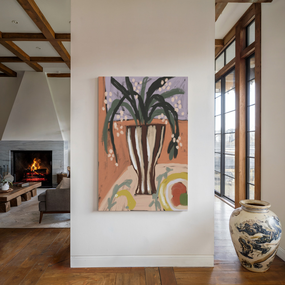 Toile - Floral still life no 3 au coin du feu