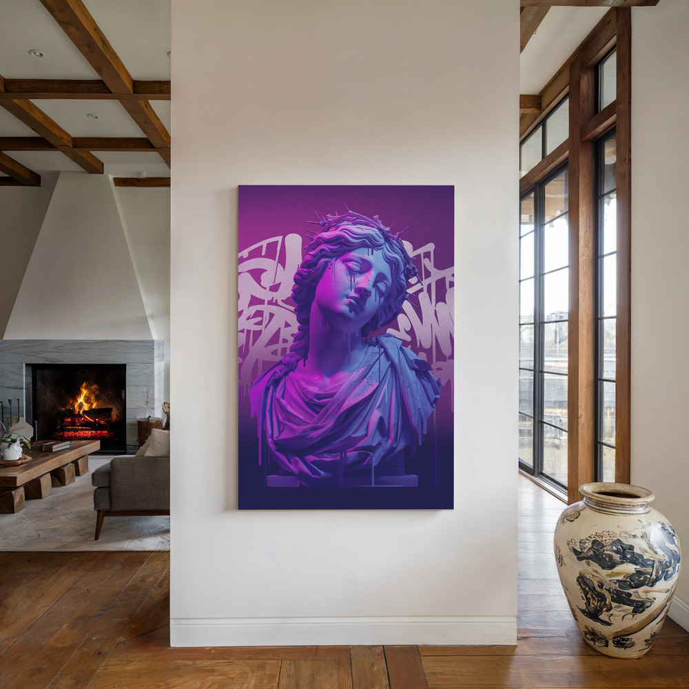 Canvas print - Urban Delirium by the fireplace