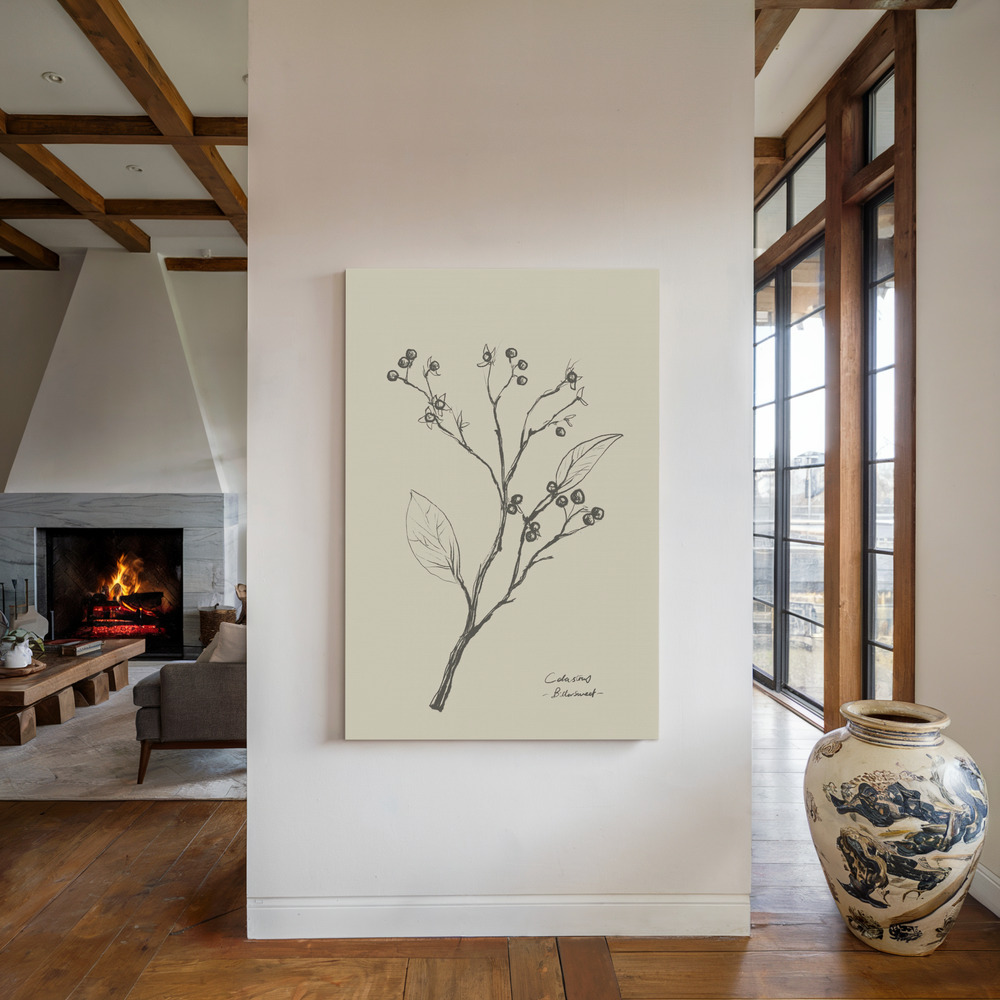 Canvas print - Floral 2 by the fireplace