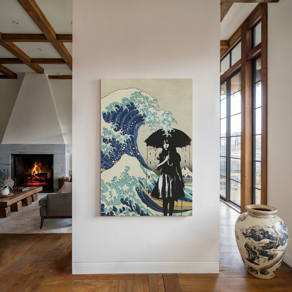 Canvas taulu - Under the Wave takan ääressä