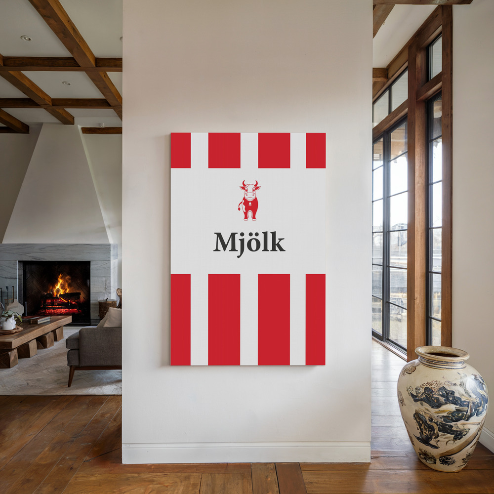 Canvas taulu - Mjölk Röd takan ääressä