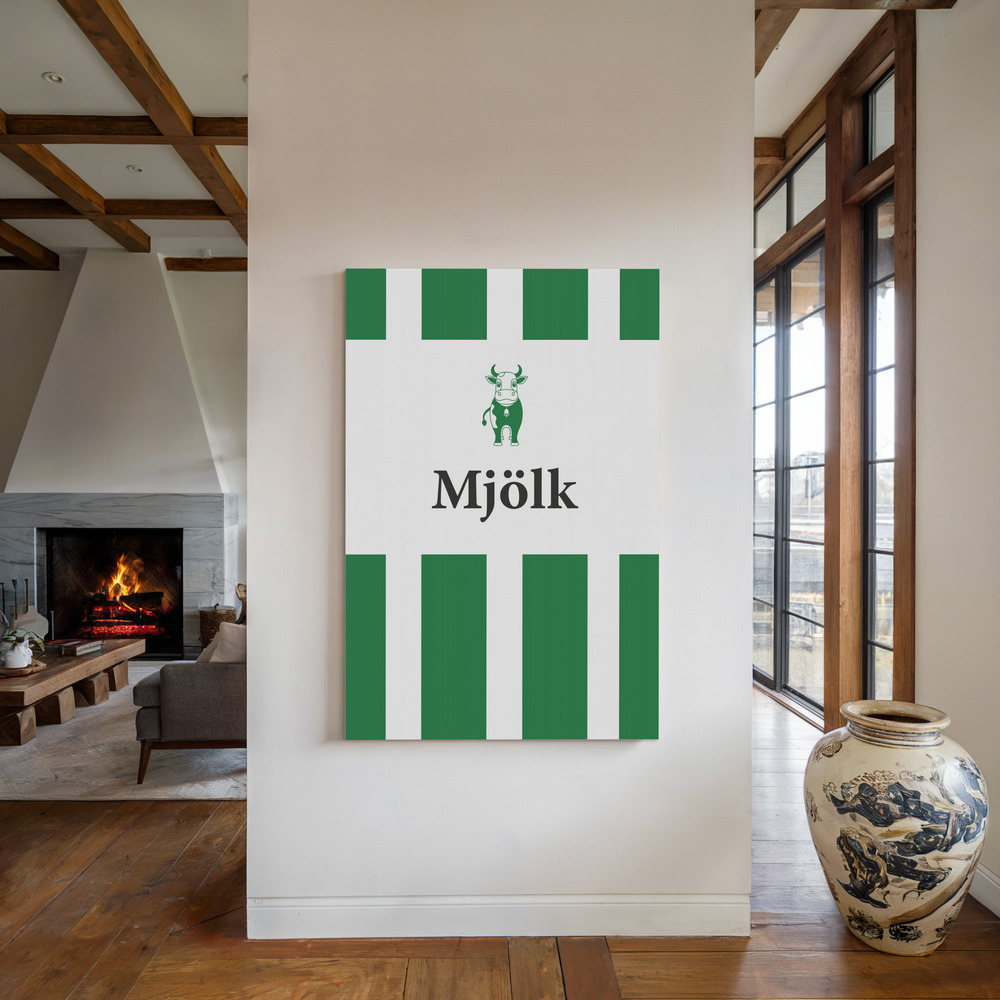 Canvas print - Mjölk Grön by the fireplace