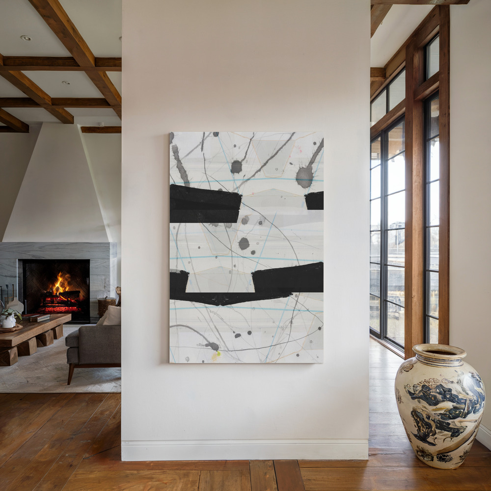 Canvas print - Dancing In the Dark 5 by the fireplace
