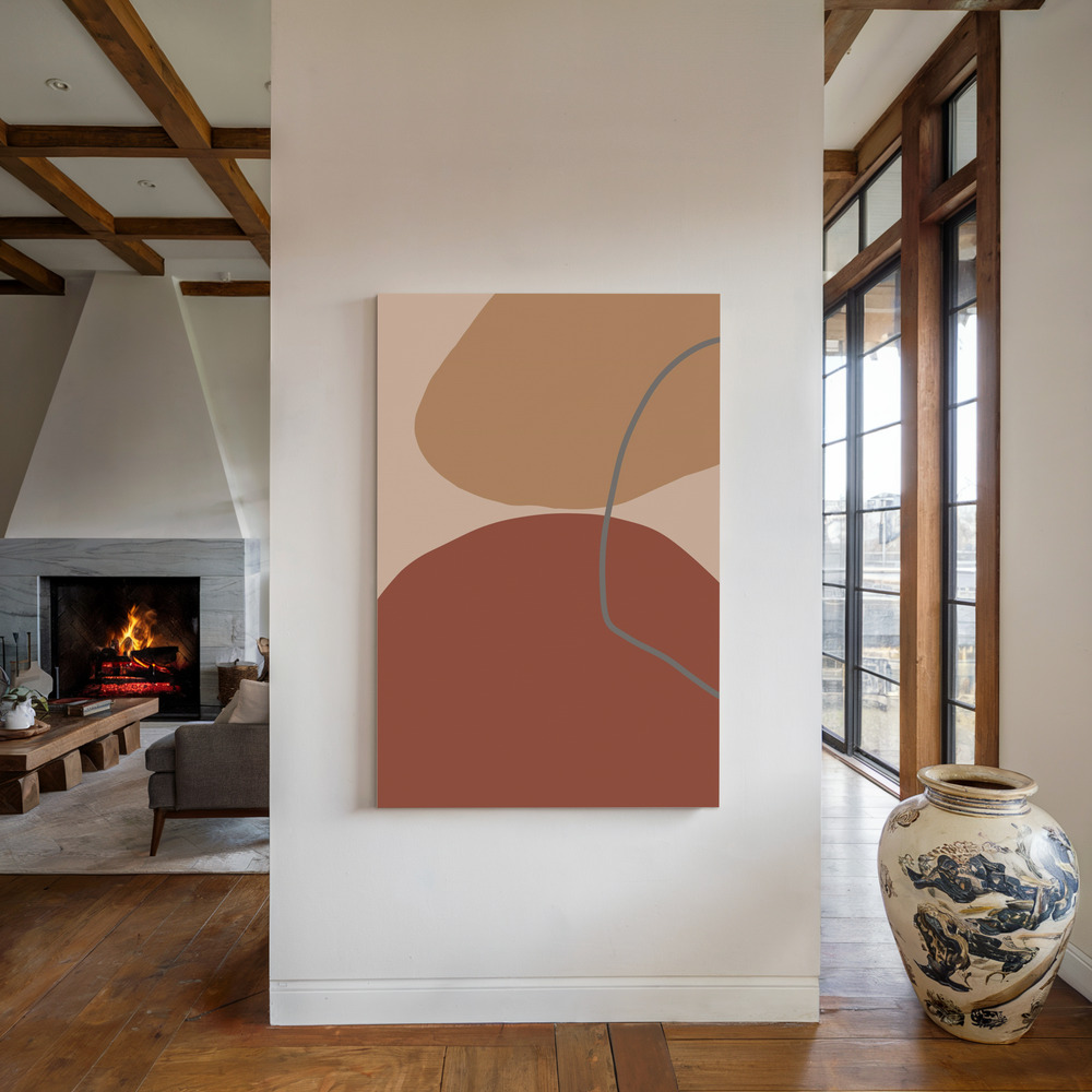 Canvas print - Subtiel Yopie by the fireplace