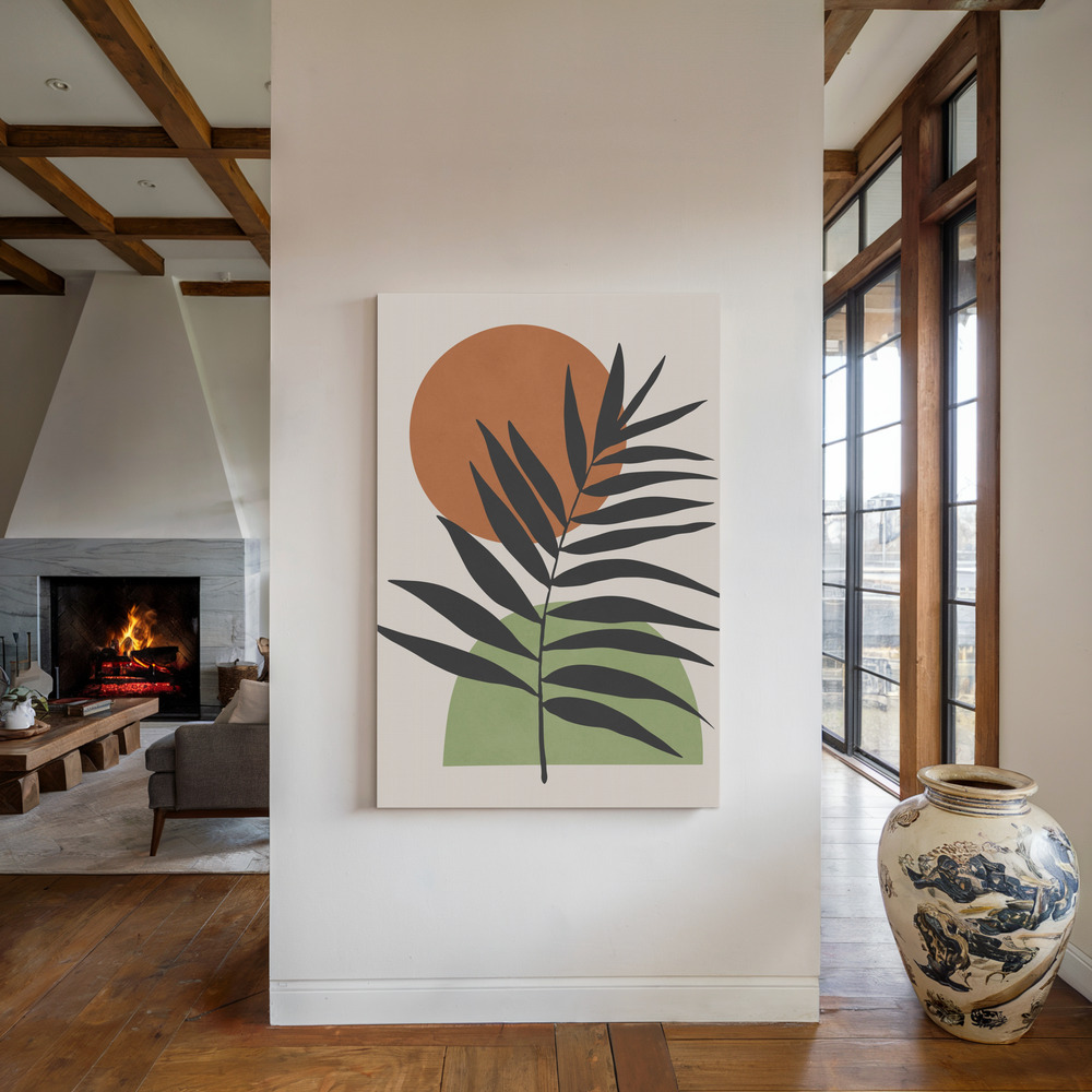 Canvas print - Watercolor Floral 6 by the fireplace