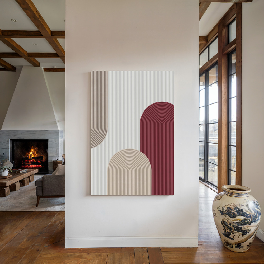 Canvas print - Circle composition 2 by the fireplace