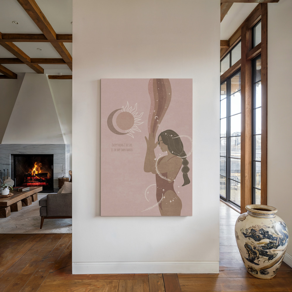 Canvas print - Celestial Dreams by the fireplace