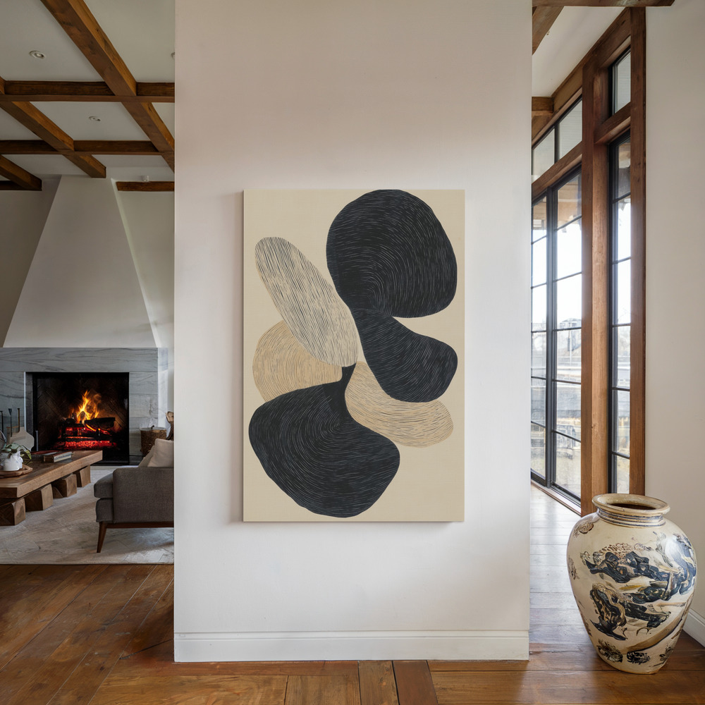 Canvas print - Freeform Geometry by the fireplace