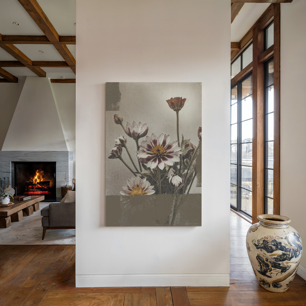 Canvas taulu - 5 Vintage Flowers takan ääressä