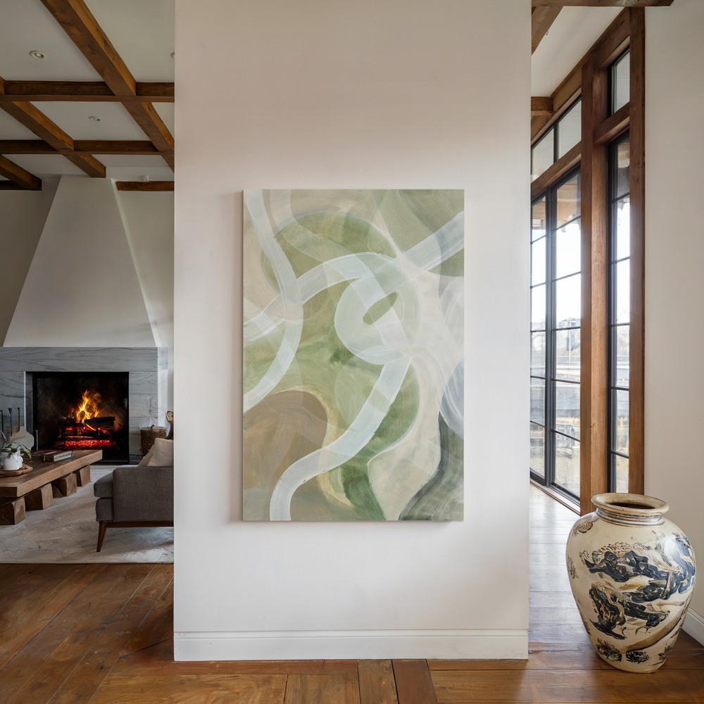 Canvas print - Abstract Loops 2 by the fireplace
