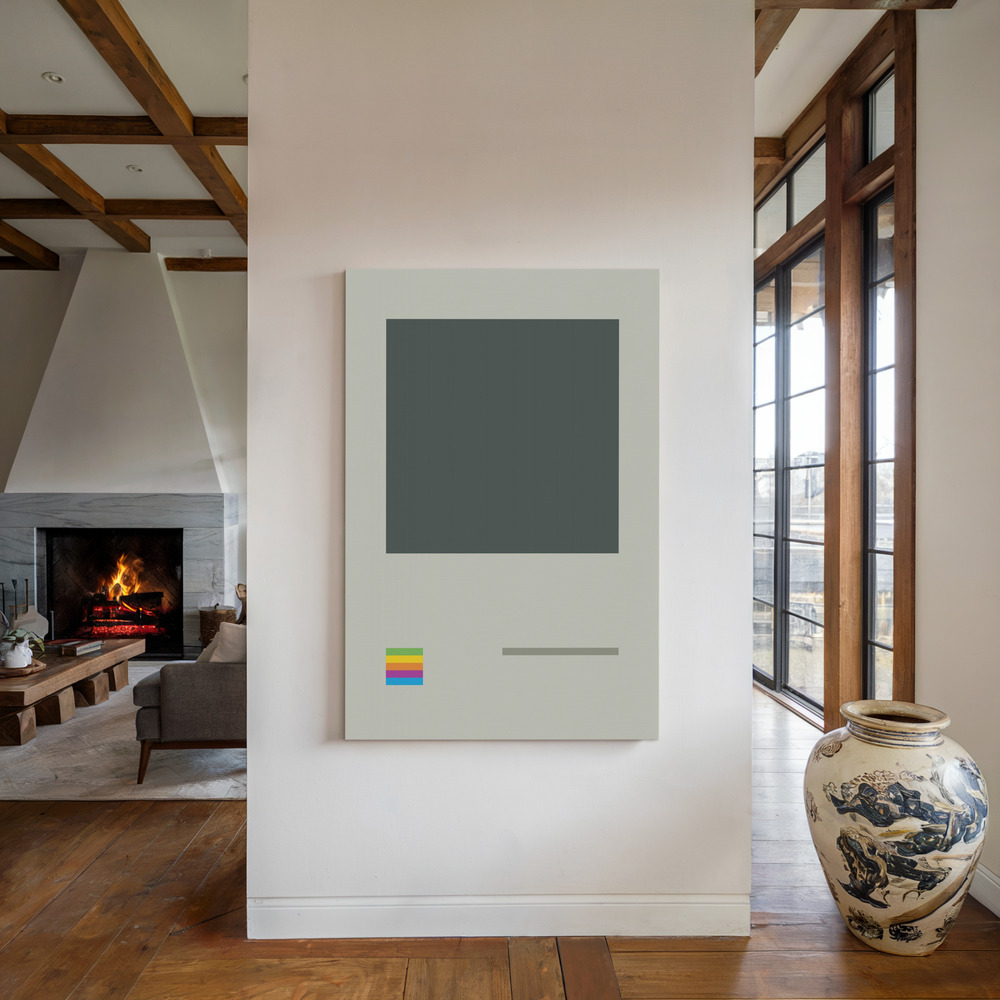 Canvas print - Abstract 01 by the fireplace