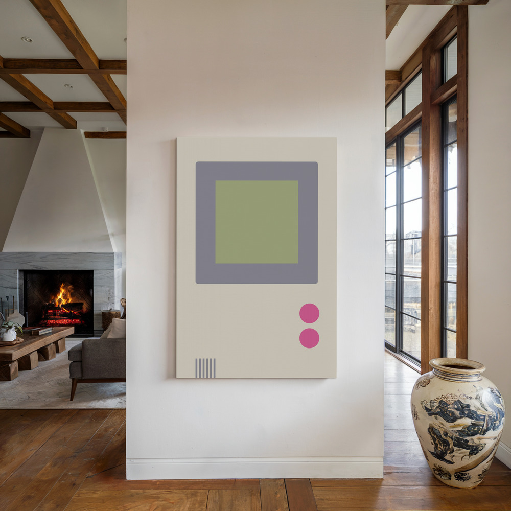 Canvas print - Abstract 02 by the fireplace