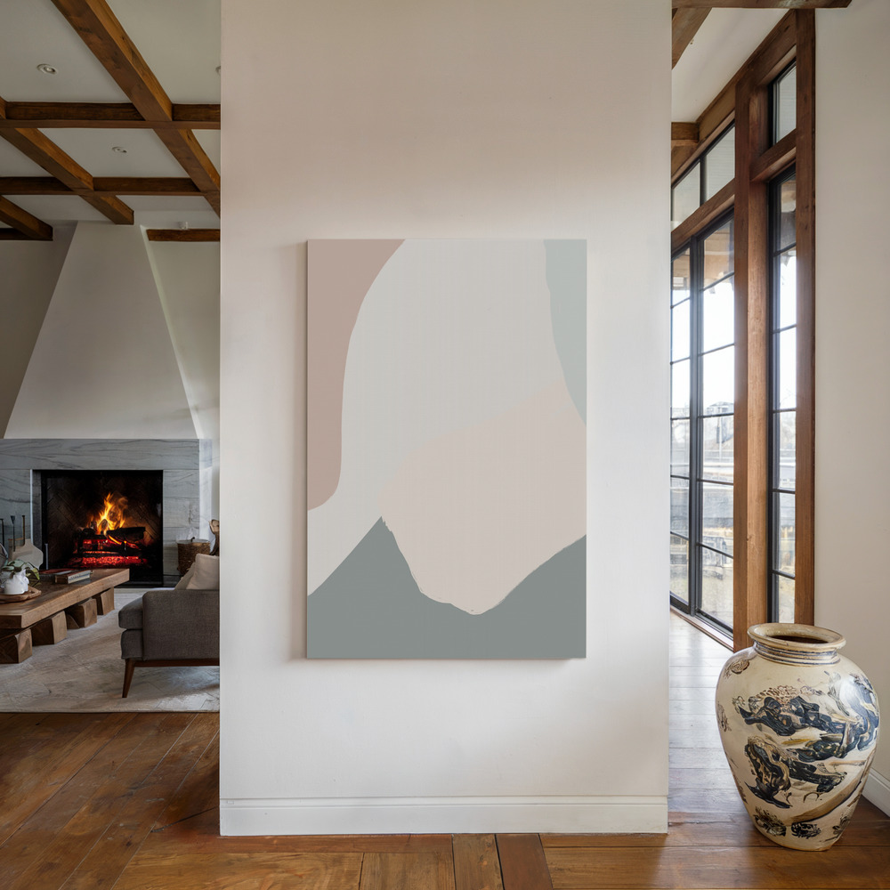 Canvas print - Soothing Beige Abstract by the fireplace
