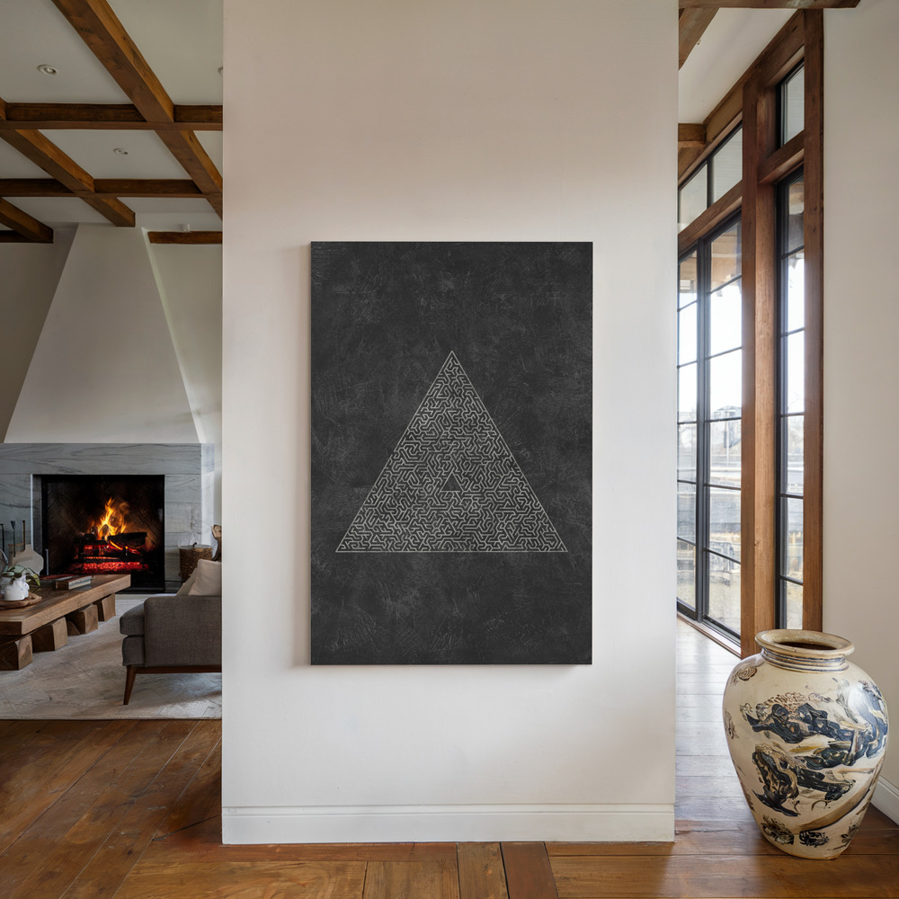 Canvas print - The Pyramid Maze Escape by the fireplace
