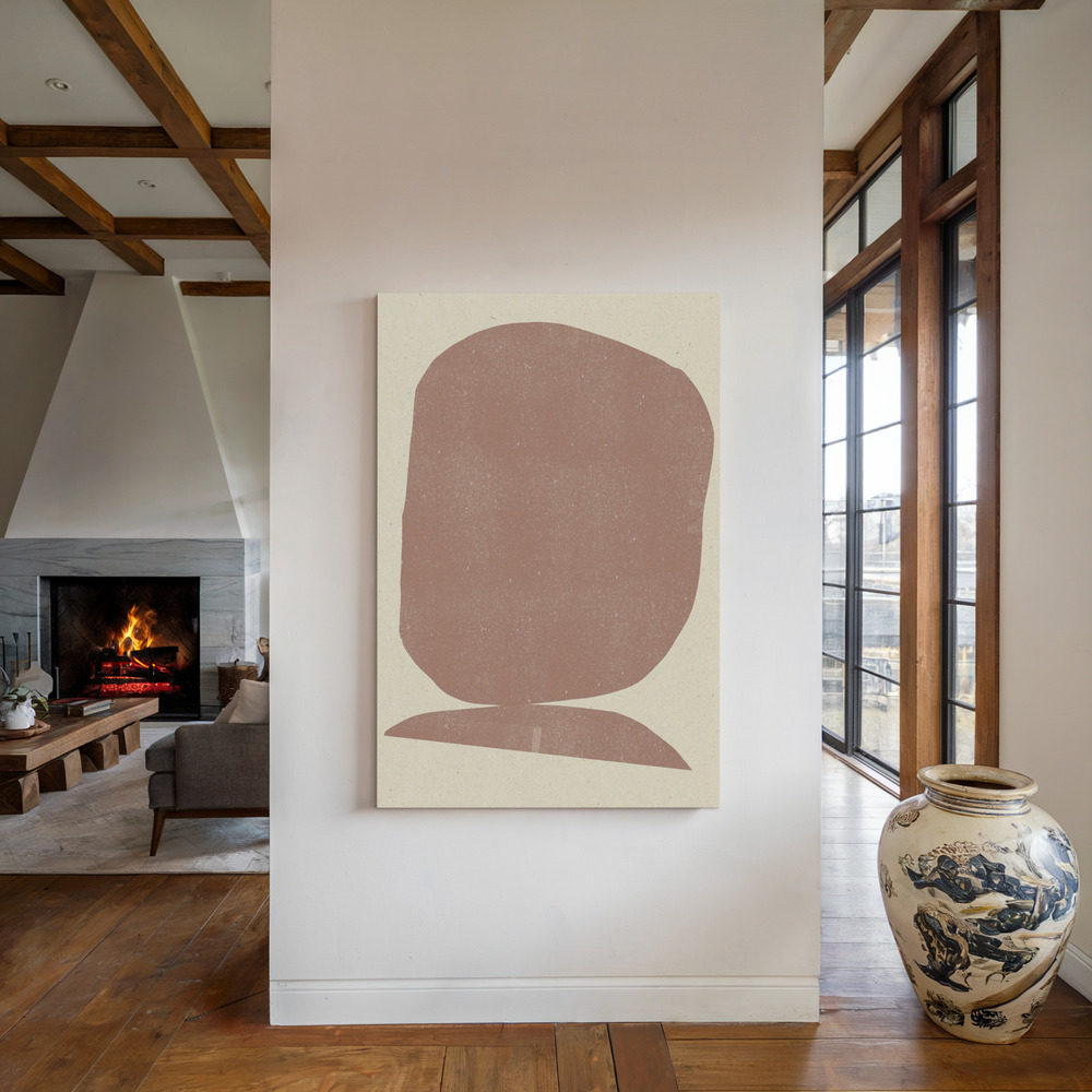 Canvas taulu - Earthy Stone takan ääressä