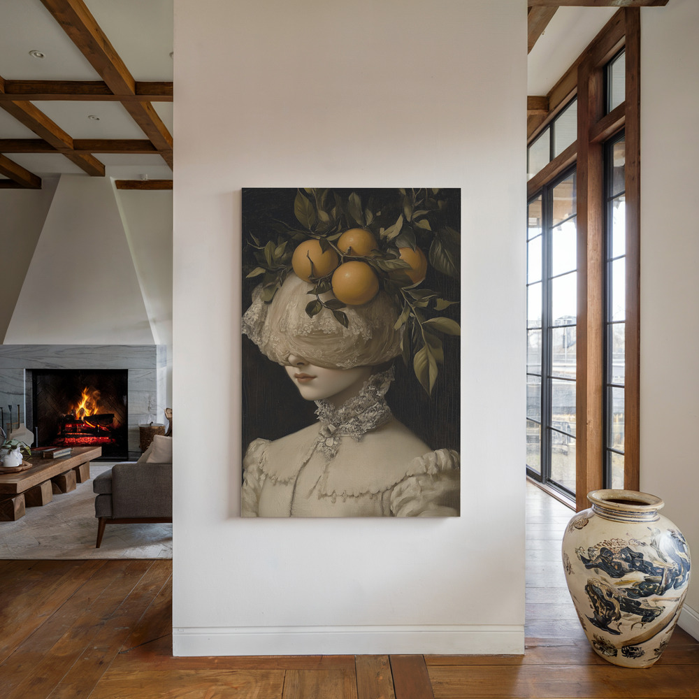 Canvas taulu - Citrus Elegance takan ääressä