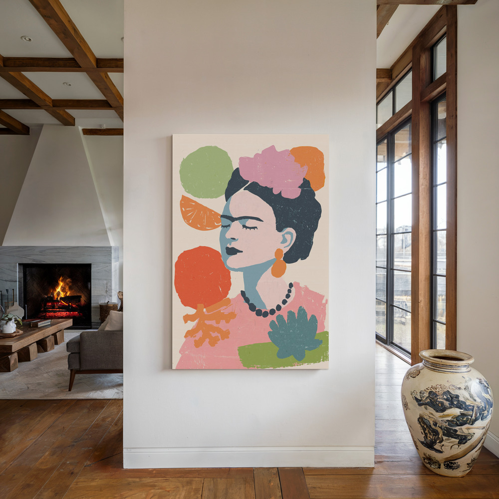 Canvas print - Frida primavera no 04 by the fireplace