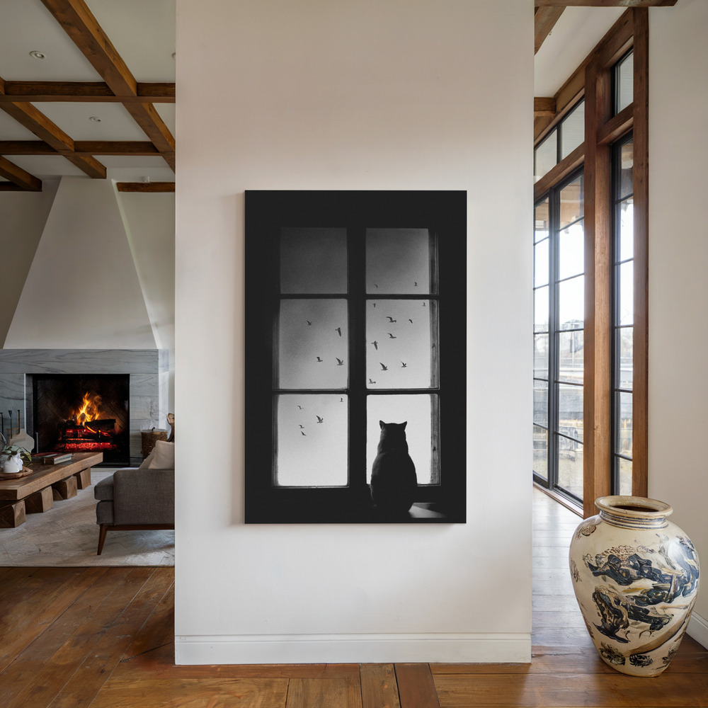 Lienzo - winter is coming junto a la chimenea