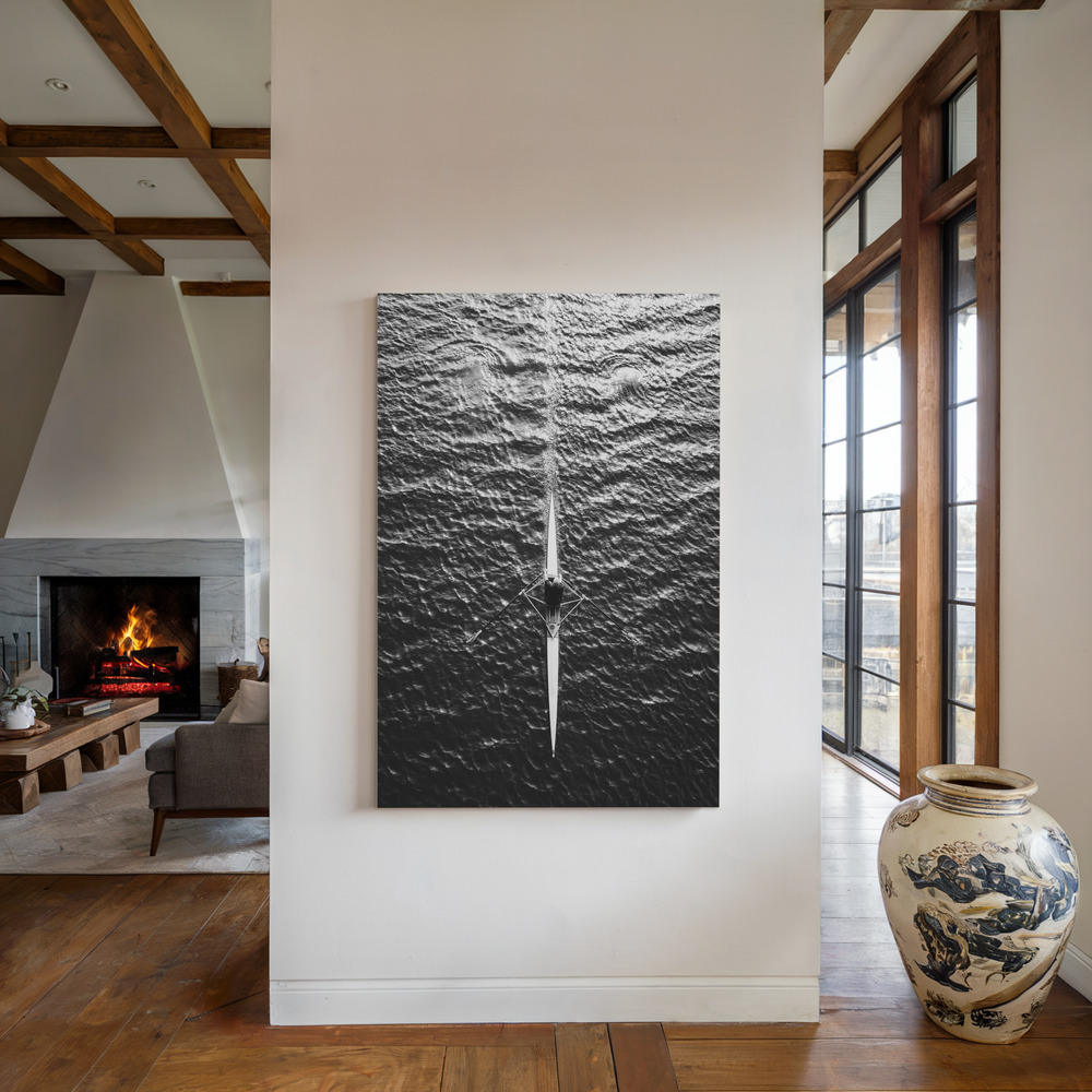 Canvas print - Solitary Voyage by the fireplace