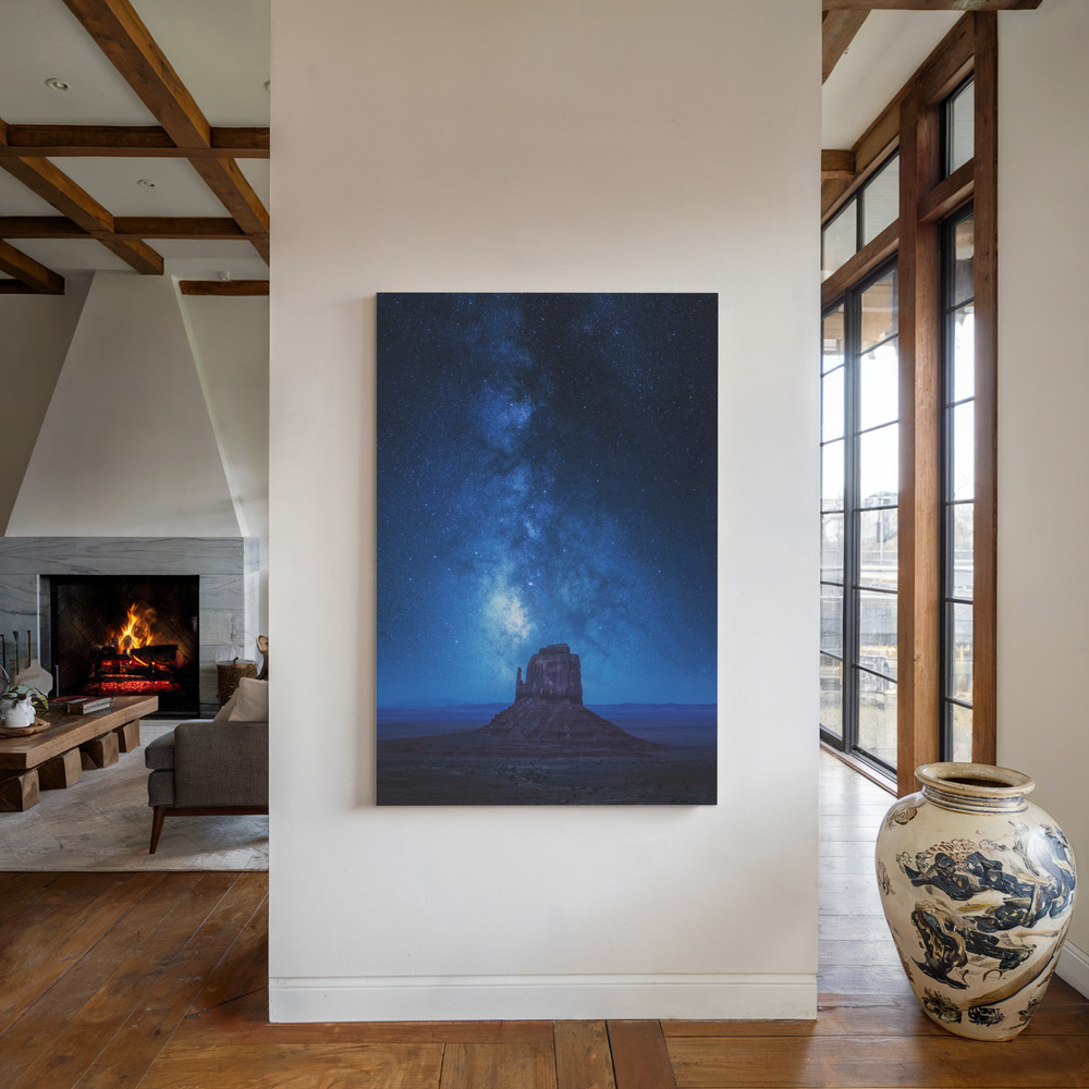 Canvas schilderi - Monument Milkyway bij de open haard