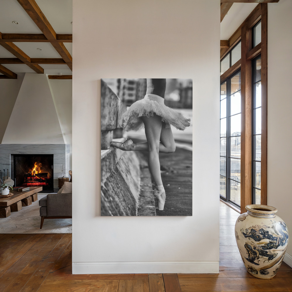 Canvas print - Dancer by the fireplace