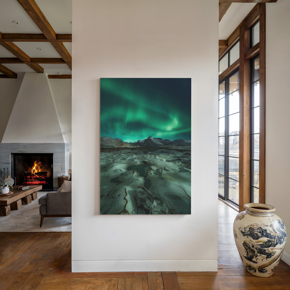 Toile - Ice Cracking au coin du feu