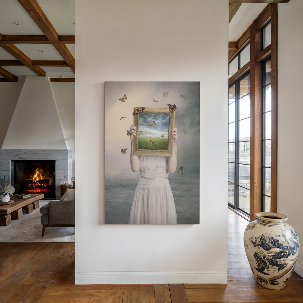 Canvas print - Set them free by the fireplace