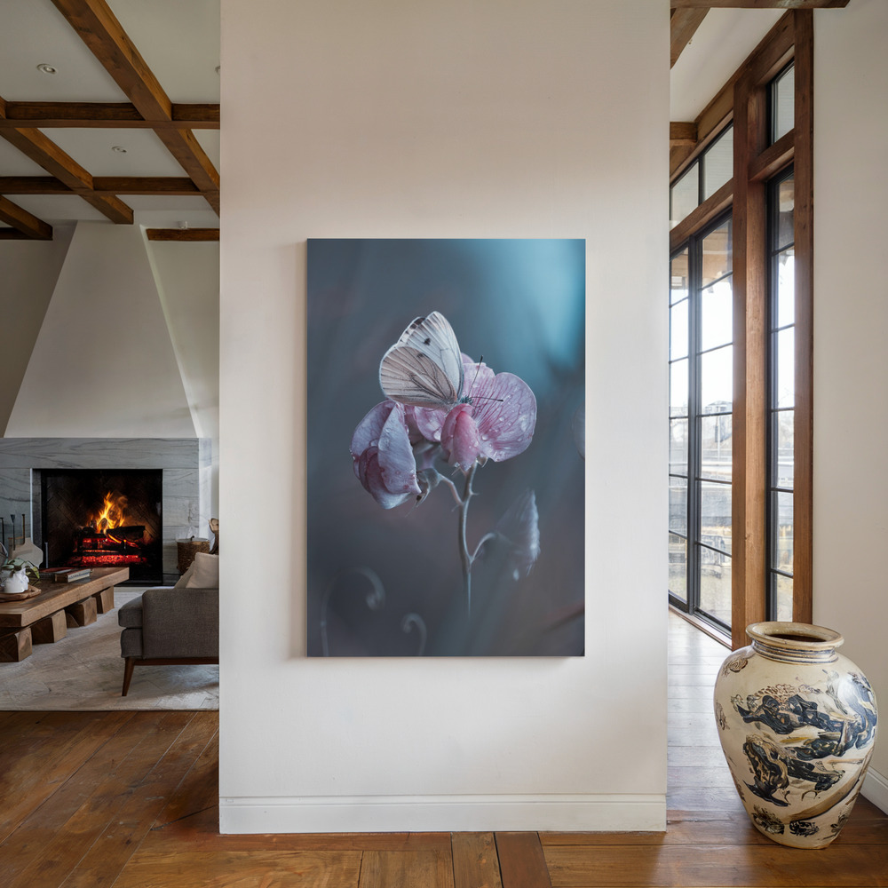 Canvas print - Tainted Love by the fireplace