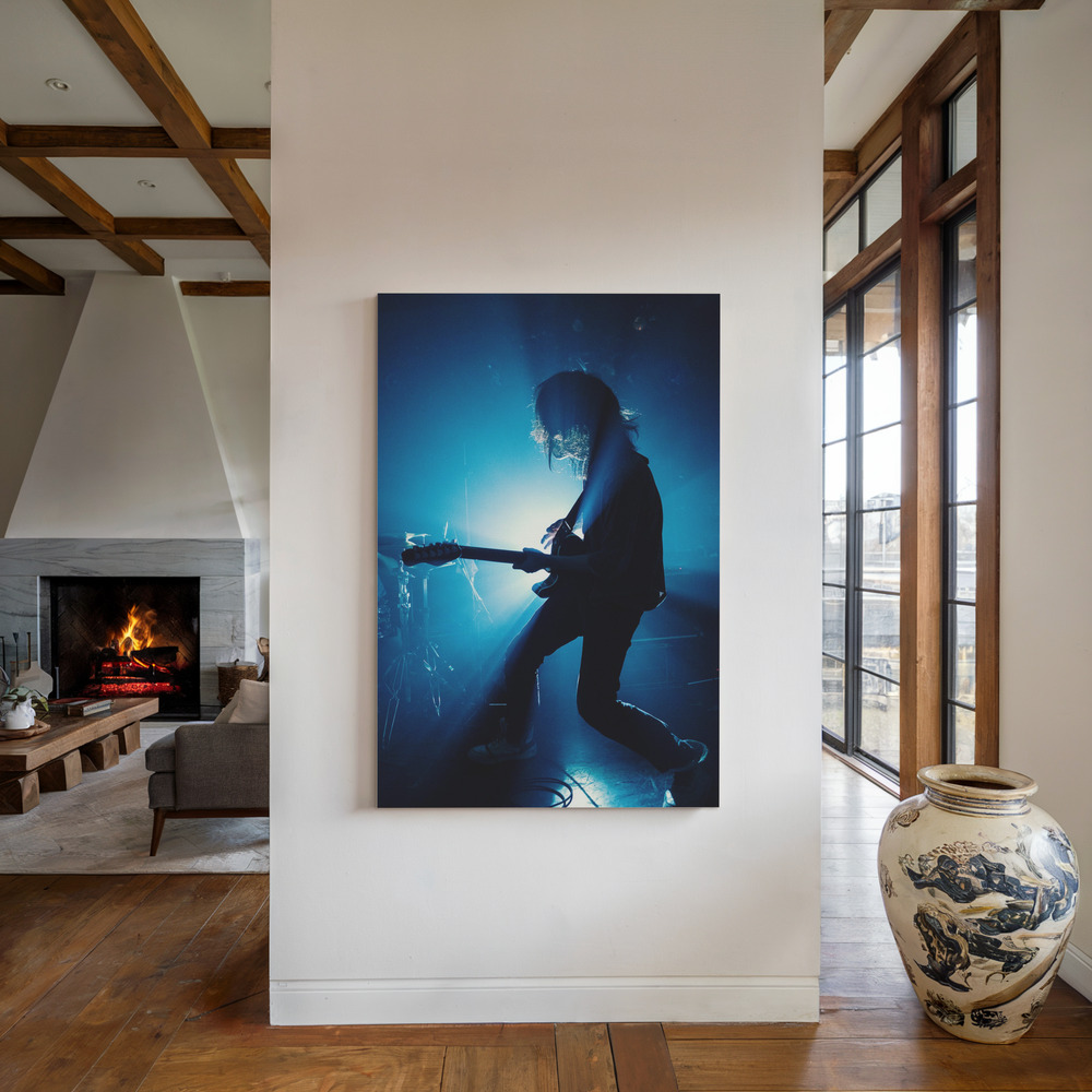 Lienzo - Blue ray junto a la chimenea