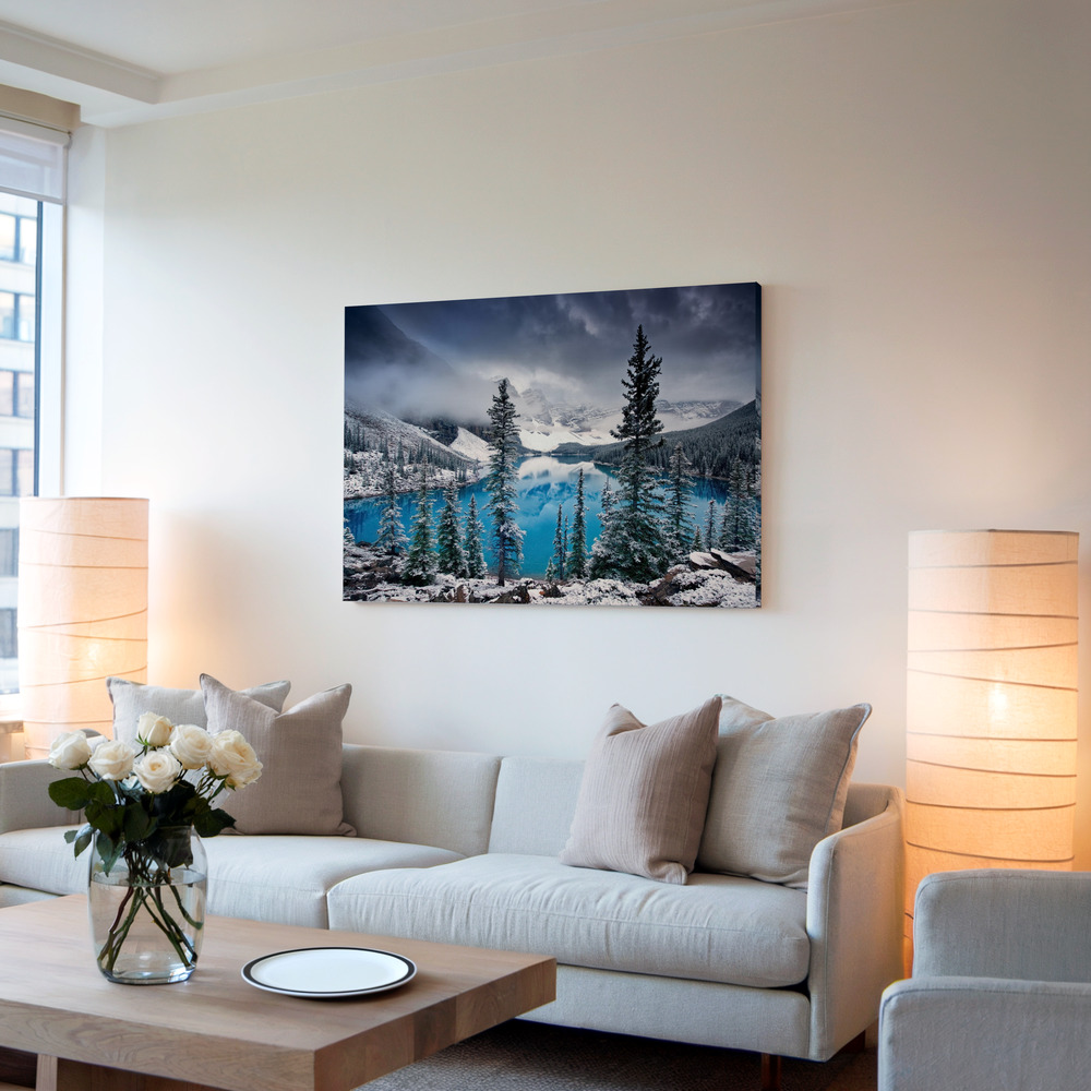 Canvas print - Morning blues in living room