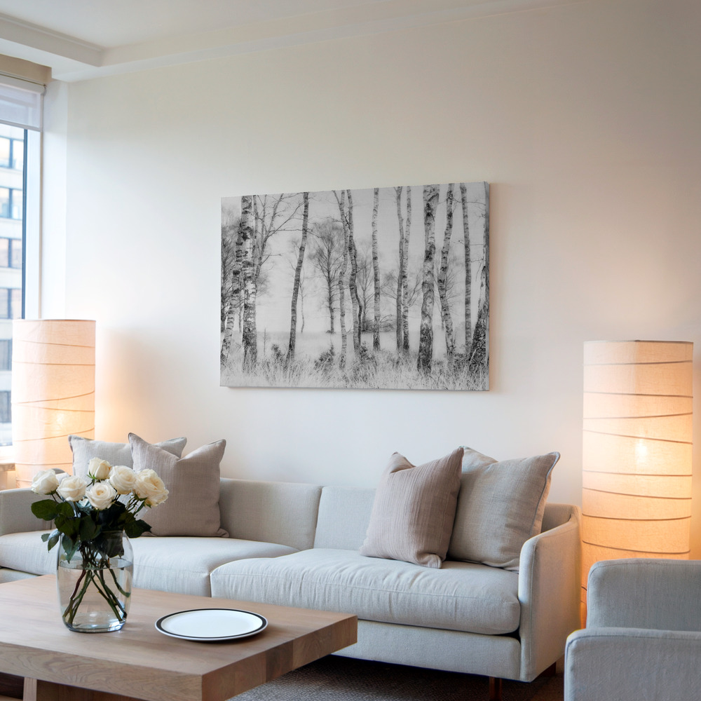 Canvas taulu - Black and white olohuoneessa