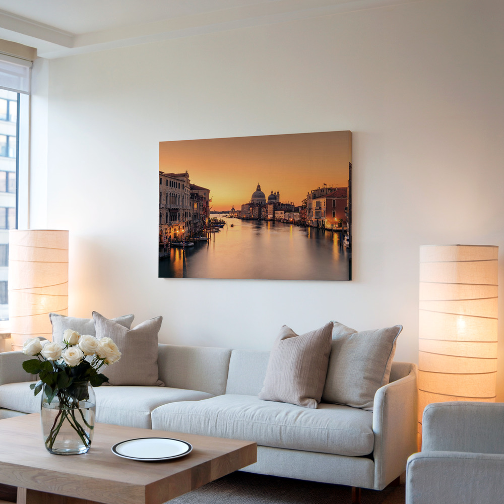 Stampe su tela - Dawn on Venice in soggiorno
