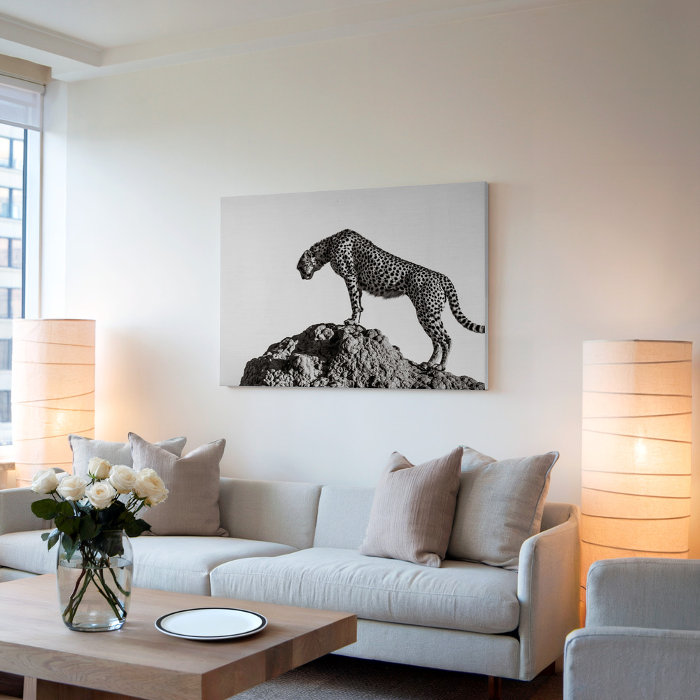 Canvas print - The hunter in living room