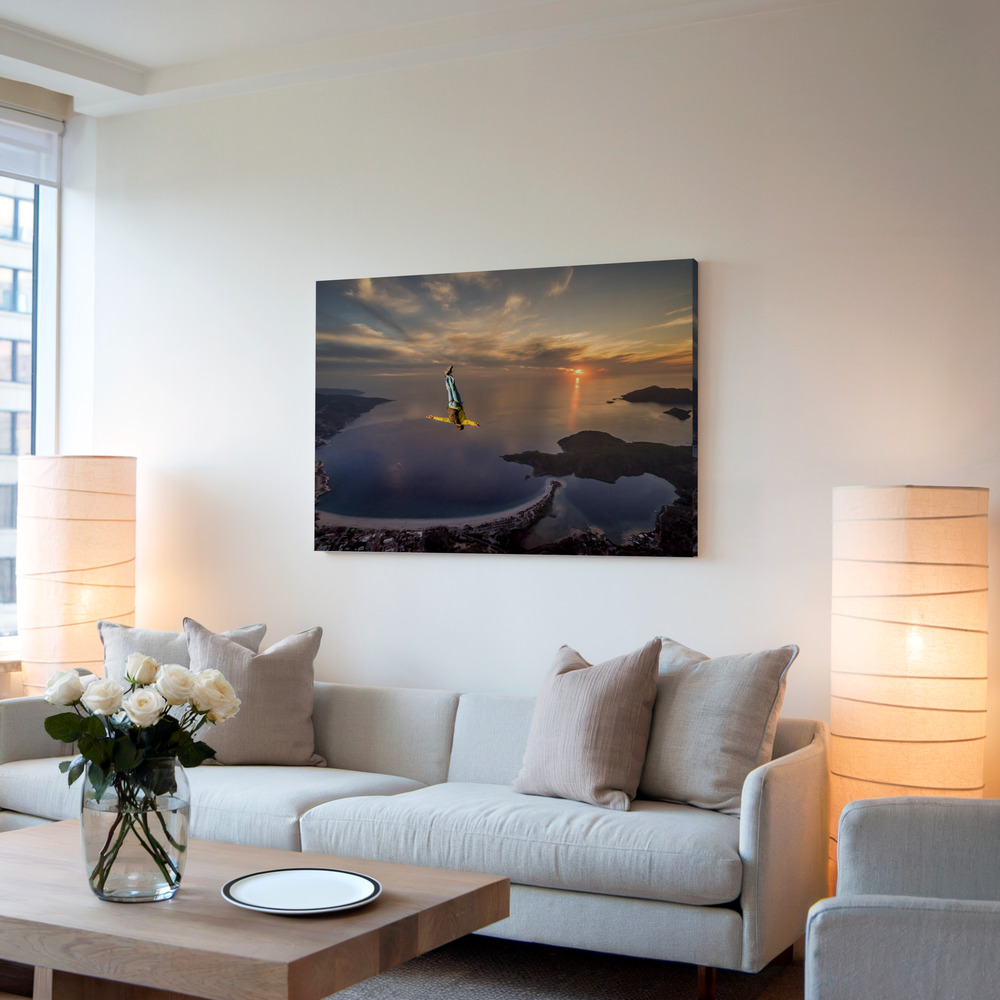 Canvas print - Freefalling with Guillaume Galvani in living room