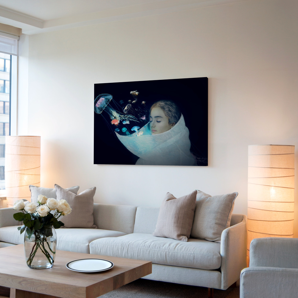Leinwandbild - Jellyfish - The Queen of the sea im Wohnzimmer