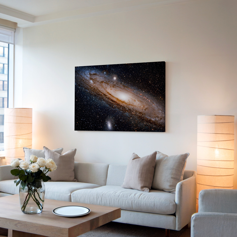 Canvas taulu - Andromeda Galaxy olohuoneessa