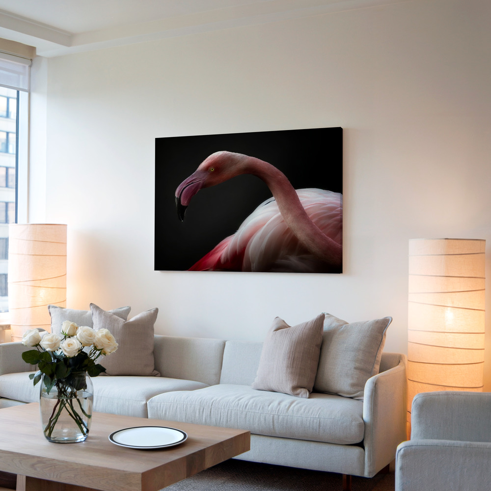 Toile - Flamingo portrait dans le salon