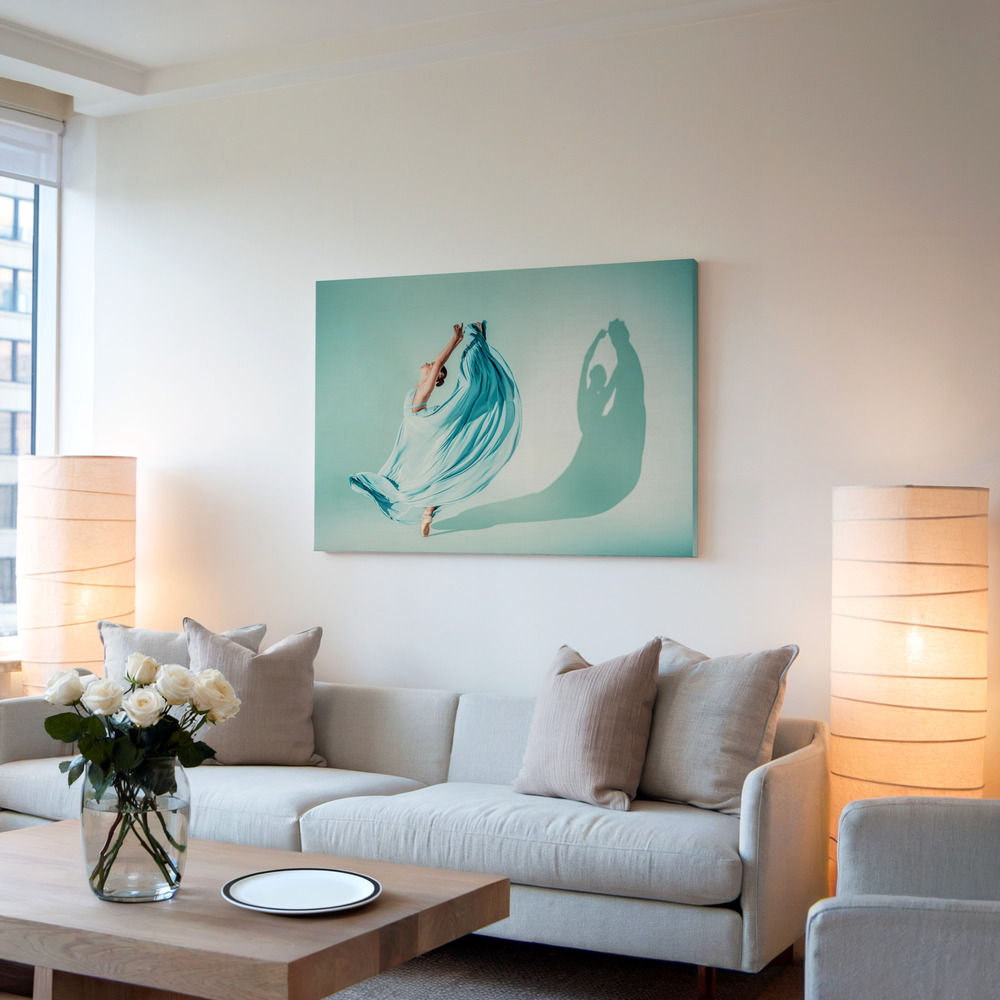 Lærred - Magda i stuen