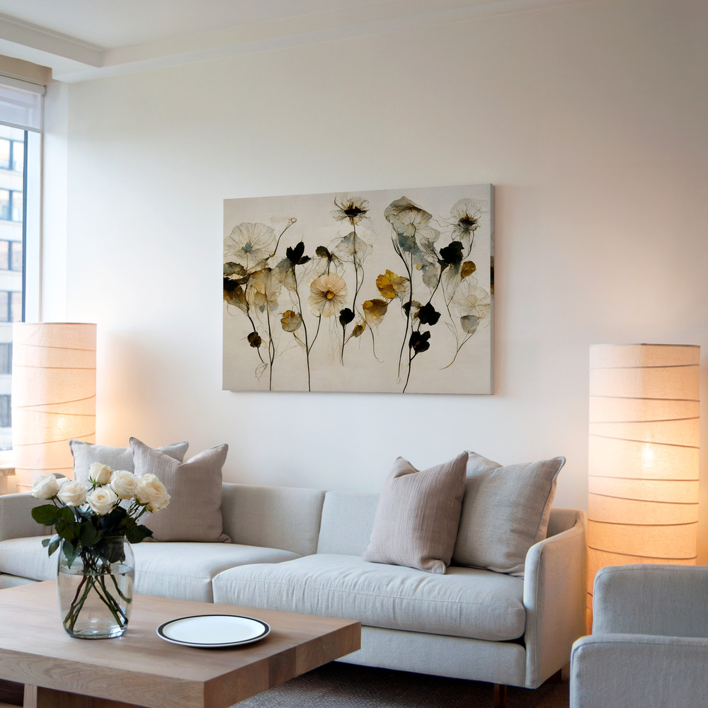Toile - Beautiful Dry Flowers dans le salon