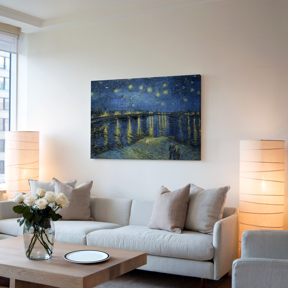 Toile - The Starry Night Over The Rhone dans le salon